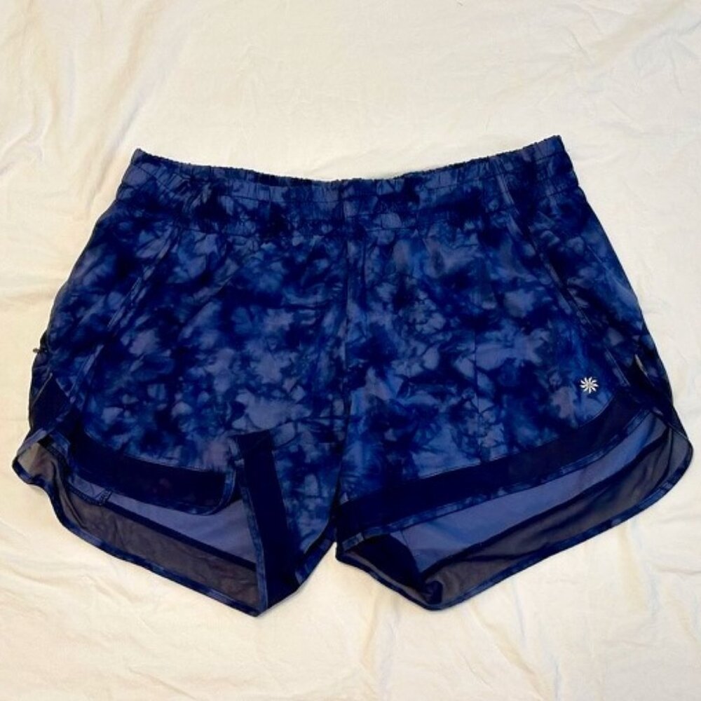 Athleta Mesh Racer Run Shorts